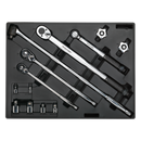 Sealey TBT32 13pc Ratchet, Torque Wrench, Breaker Bar & Socket Adaptor Set with Tool Tray