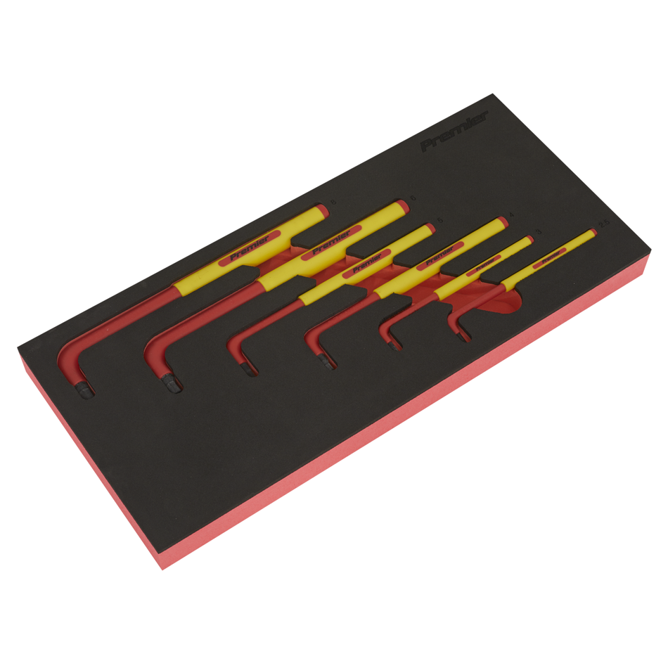 Sealey TBTE05 Hex Key Set with Tool Tray 6pc - VDE Approved