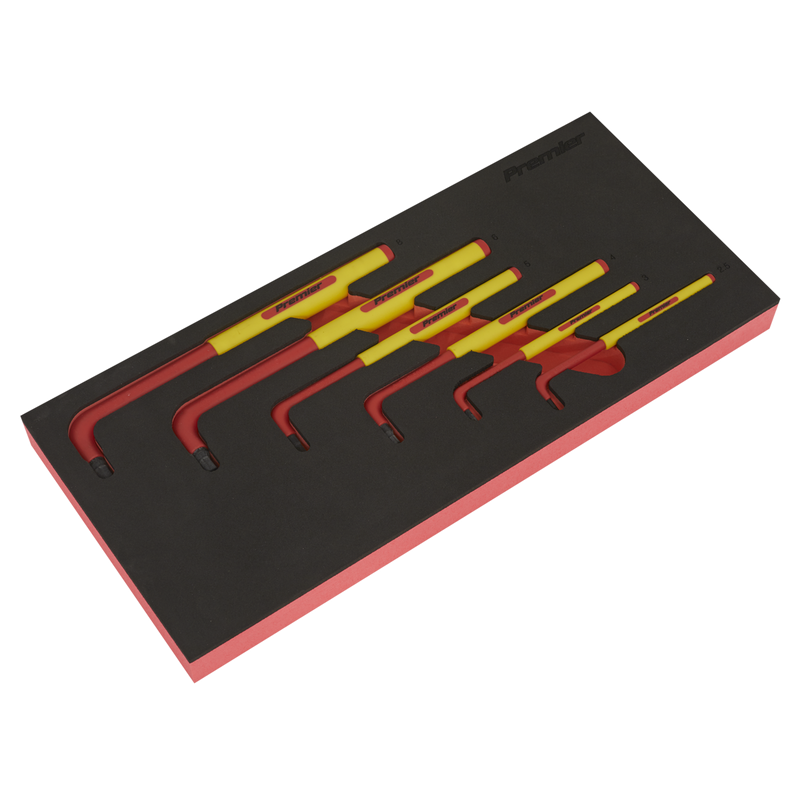 Sealey TBTE05 Hex Key Set with Tool Tray 6pc - VDE Approved