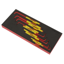 Sealey TBTE06 Insulated TRX-Star* Key 9pc with Tool Tray - VDE Approved