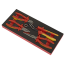 Sealey TBTE07 Insulated Pliers Set 4pc with Tool Tray - VDE Approved