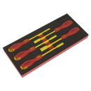 Sealey TBTE08 Insulated Nut Driver Set 5pc with Tool Tray - VDE Approved