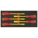 Sealey TBTE08 Insulated Nut Driver Set 5pc with Tool Tray - VDE Approved
