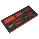 Sealey TBTE09 Insulated Cutting Set 3pc with Tool Tray - VDE Approved