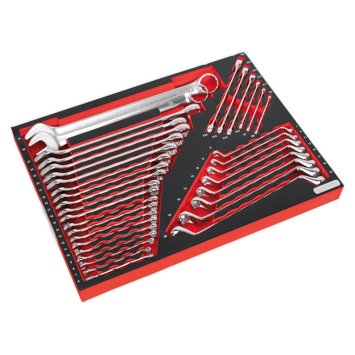 Sealey TBTP03 35pc Spanner Set with Tool Tray