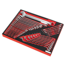 Sealey TBTP03 35pc Spanner Set with Tool Tray