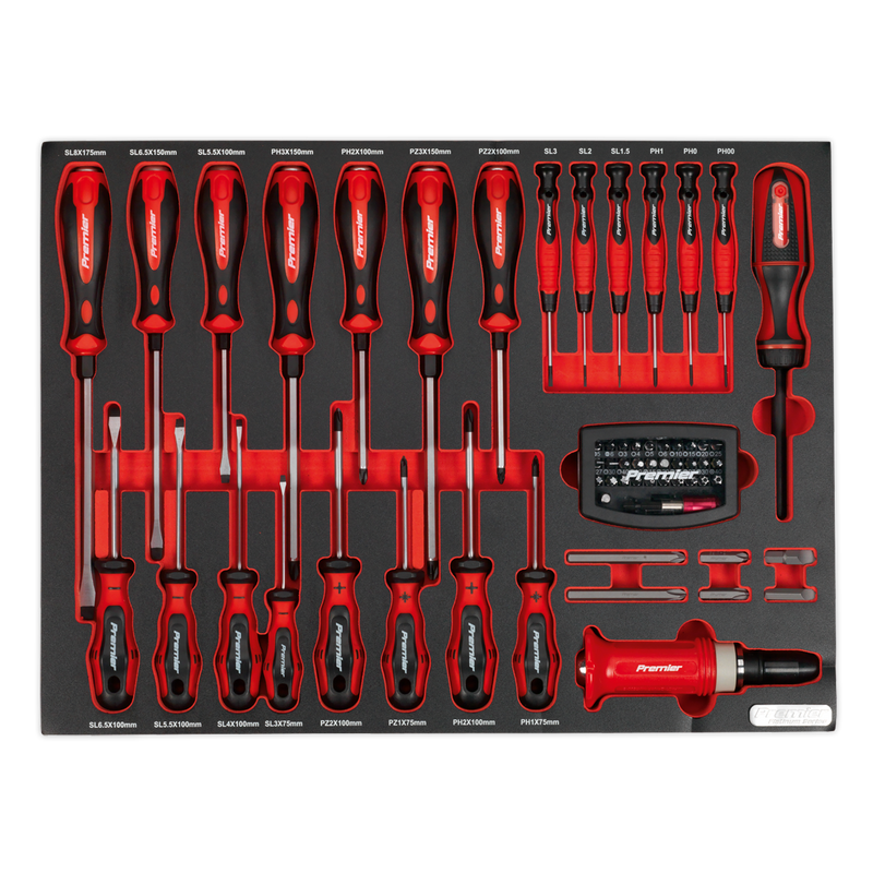 Sealey TBTP04 72pc Screwdriver Set with Tool Tray