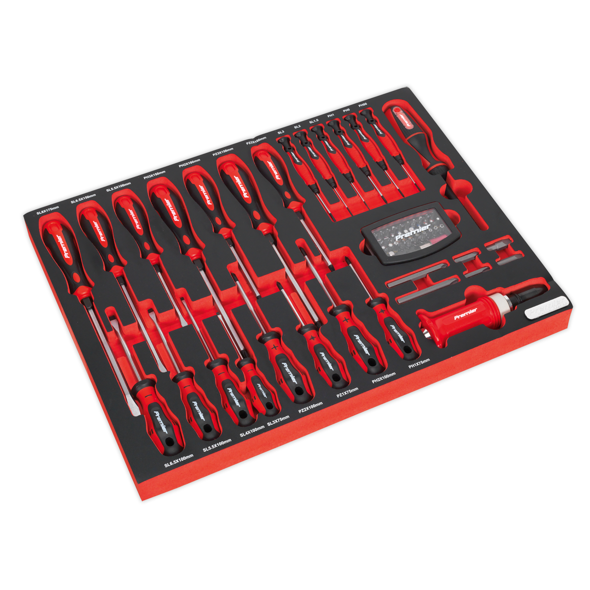 Sealey TBTP04 72pc Screwdriver Set with Tool Tray