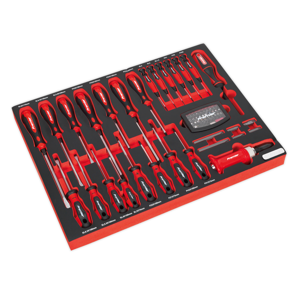 Sealey TBTP04 72pc Screwdriver Set with Tool Tray