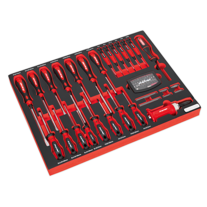 Sealey TBTP04 72pc Screwdriver Set with Tool Tray