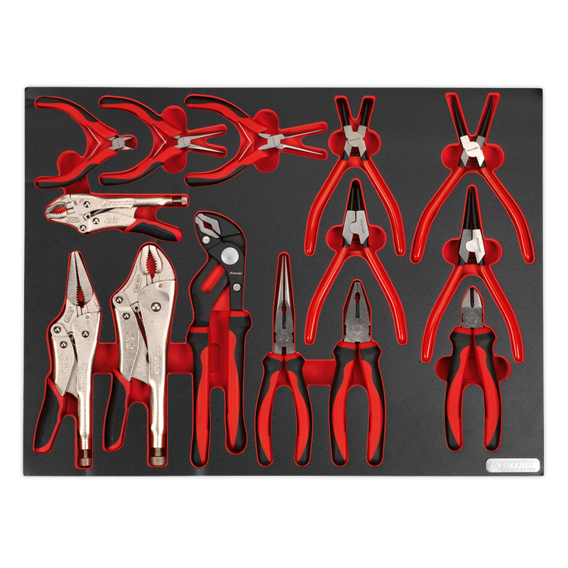 Sealey TBTP05 14pc Pliers Set with Tool Tray