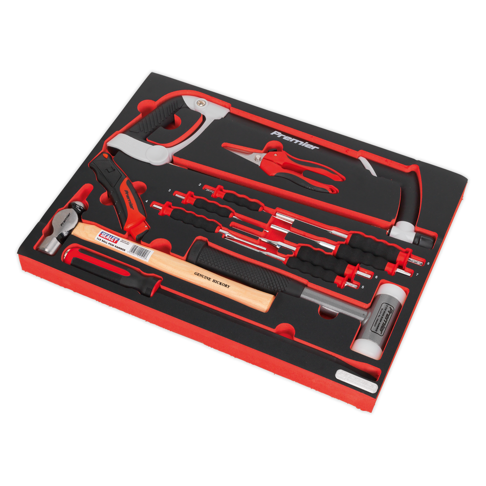 Sealey TBTP06UK 13pc Hacksaw, Hammers & Punch Kit with Tool Tray