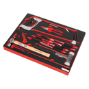 Sealey TBTP06UK 13pc Hacksaw, Hammers & Punch Kit with Tool Tray