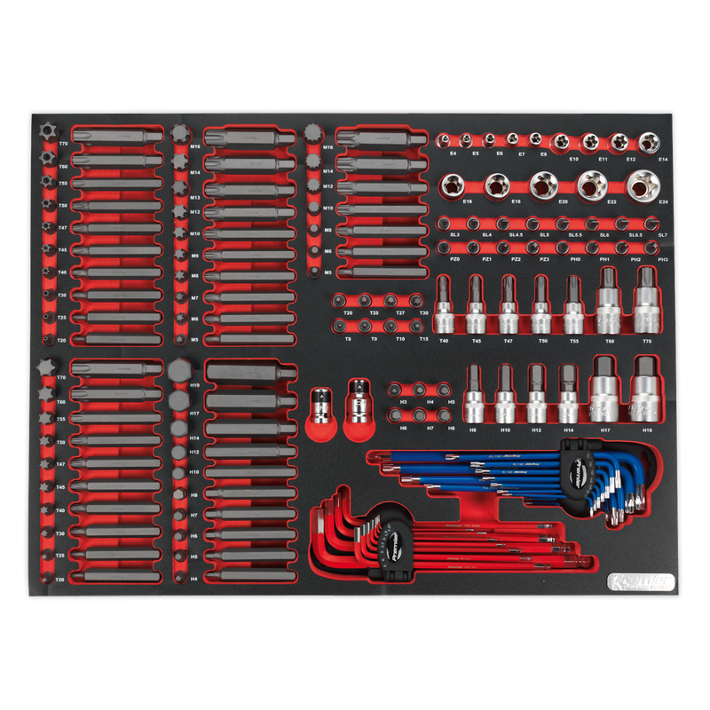 Sealey TBTP07 177pc Specialised Bit & Socket Set with Tool Tray