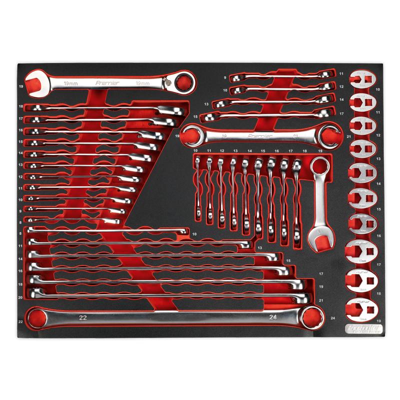 Sealey TBTP11 44pc Specialised Spanner Set with Tool Tray