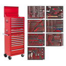 Sealey TBTPCOMBO1 14 Drawer Tool Chest Combination with 446pc Tool Kit - Red