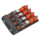 Sealey TD0540S4 25mm x 4m Polyester Webbing Ratchet Tie Down with S-Hooks 500kg Breaking Strength - 2 Pairs