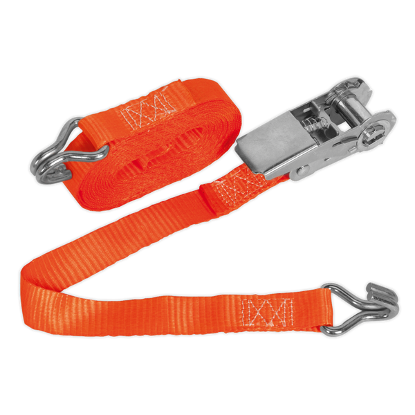 Sealey TD0845J 25mm x 4.5m Polyester Webbing Ratchet Tie Down 800kg Breaking Strength
