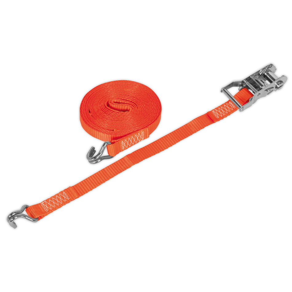 Sealey TD1506J 25mm x 6m Polyester Webbing Ratchet Tie Down 1500kg Breaking Strength