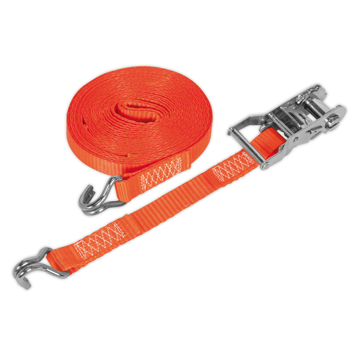 Sealey TD1506J 25mm x 6m Polyester Webbing Ratchet Tie Down 1500kg Breaking Strength