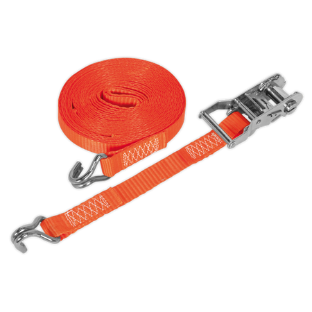 Sealey TD1506J 25mm x 6m Polyester Webbing Ratchet Tie Down 1500kg Breaking Strength