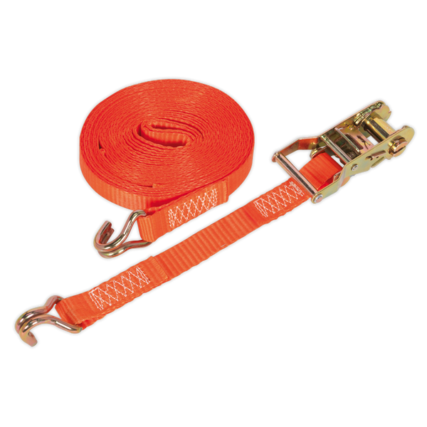 Sealey TD1508J 25mm x 8m Polyester Webbing Ratchet Tie Down 1500kg Breaking Strength