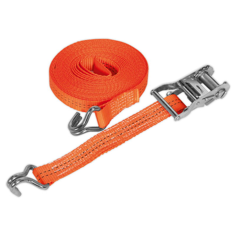 Sealey TD2010J 35mm x 10m Polyester Webbing Ratchet Tie Down 2000kg Breaking Strength