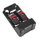 Sealey TD284SD 25mm x 4m Polyester Webbing Ratchet Tie Down with S-Hooks 800kg Breaking Strength - Pair