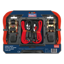 Sealey TD285SBD 6pc Ratchet Tie Down & Flat Bungee Cord Set