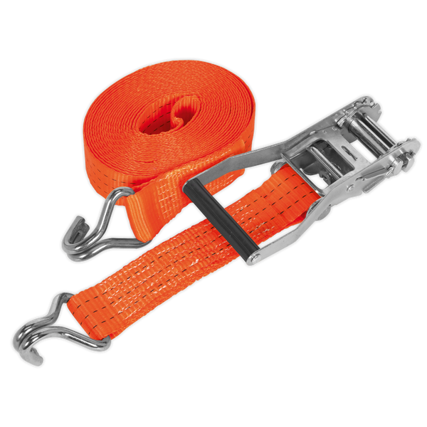 Sealey TD3008J 50mm x 8m Polyester Webbing Ratchet Tie Down 3000kg Breaking Strength
