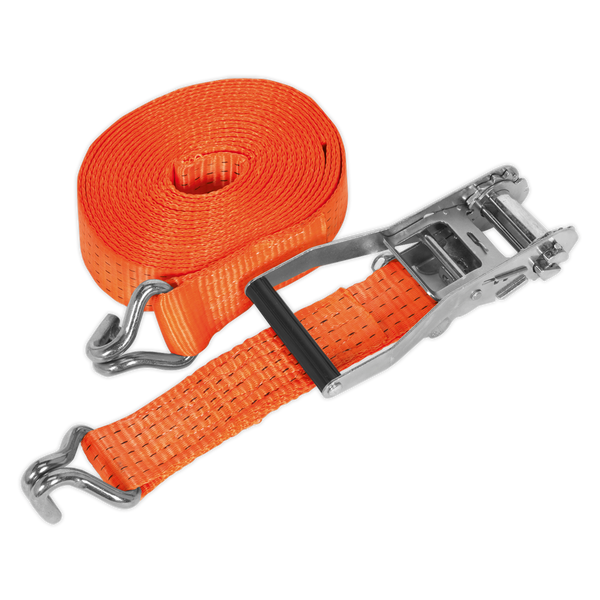 Sealey TD5006J 50mm x 6m Polyester Webbing Ratchet Tie Down 5000kg Breaking Strength