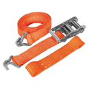 Sealey TDRWA 50mm x 3m Alloy Wheel Car Transporter Ratchet Tie Down 5000kg Breaking Strength