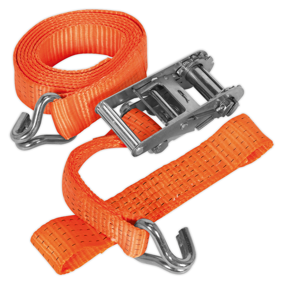 Sealey TDRWA 50mm x 3m Alloy Wheel Car Transporter Ratchet Tie Down 5000kg Breaking Strength