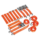 Sealey TDRWKIT 4pc Car Transporter Ratchet Tie Down Kit