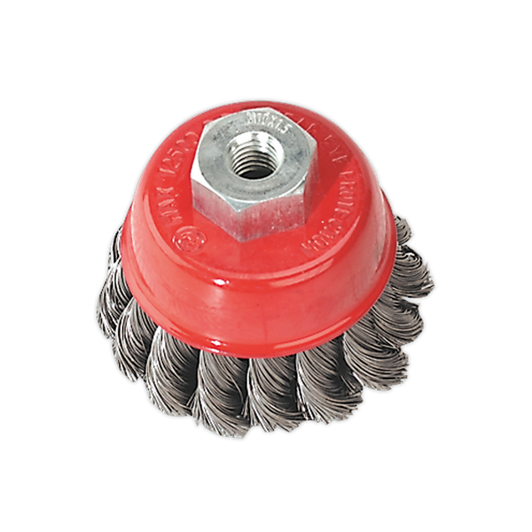 Sealey TKCB65 Diameter 65mm Twist Knot Wire Cup Brush M10 x 1.5mm