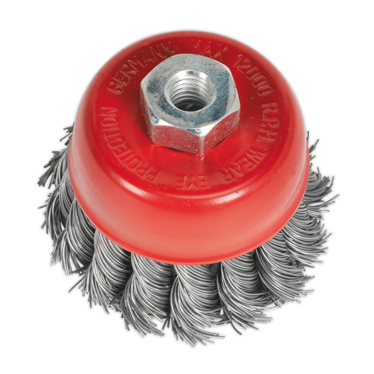 Sealey TKCB652 Diameter 65mm Twist Knot Wire Cup Brush M10 x 1.25mm