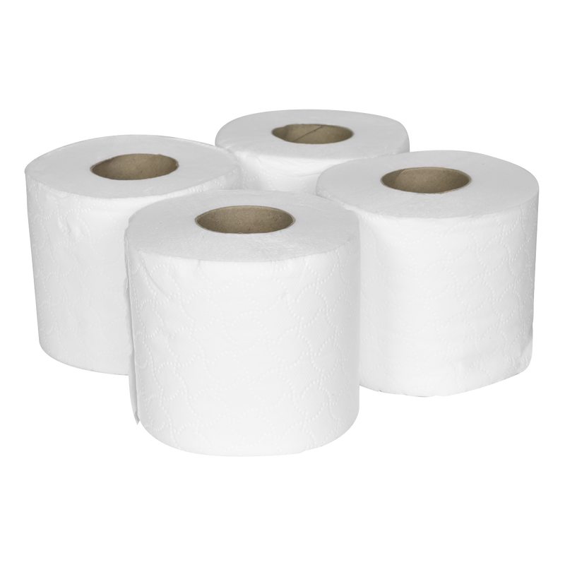 Sealey TOL40 Plain White Toilet Roll - Pack of 4 x 10 (40 Rolls)