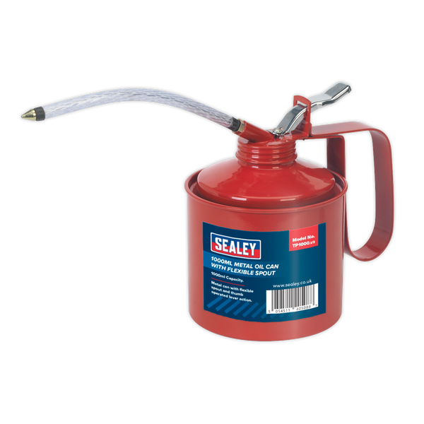Sealey TP1000 1000ml Metal Oil Can with Flexible Spout