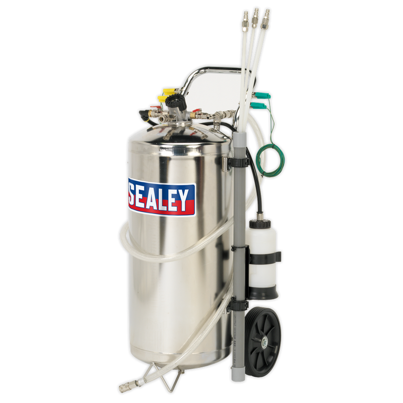 Sealey TP200S 40L Air Operated Fuel Drainer - Stainless Steel