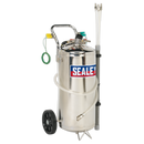 Sealey TP200S 40L Air Operated Fuel Drainer - Stainless Steel
