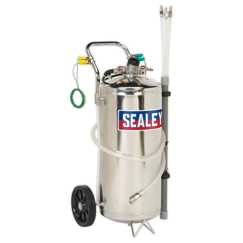 Sealey TP200S 40L Air Operated Fuel Drainer - Stainless Steel