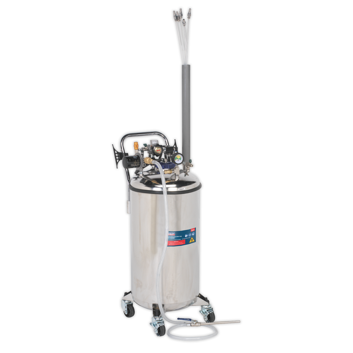 Sealey TP201 90L Stainless Steel Fuel Tank Drainer
