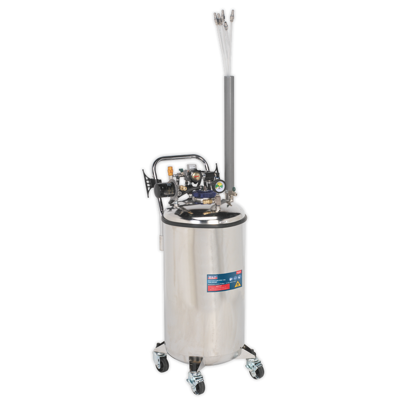 Sealey TP201 90L Stainless Steel Fuel Tank Drainer