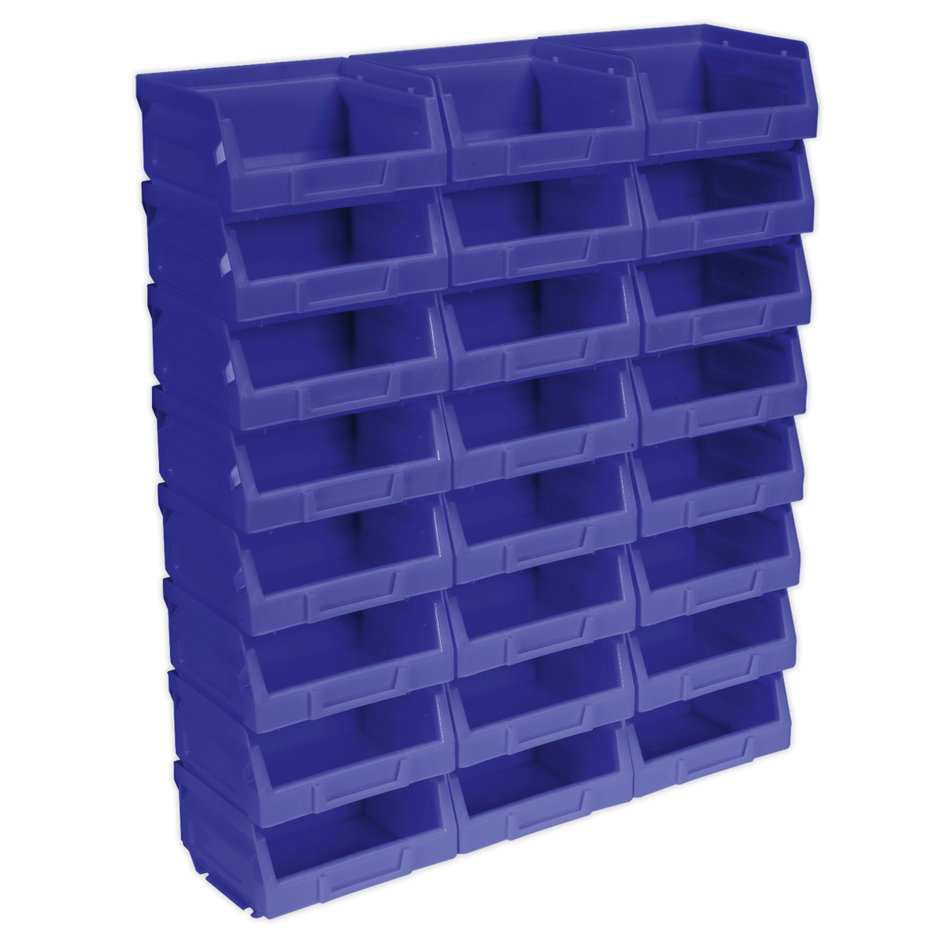 Sealey TPS124B Plastic Storage Bin 105 x 85 x 55mm - Blue - Pack of 24