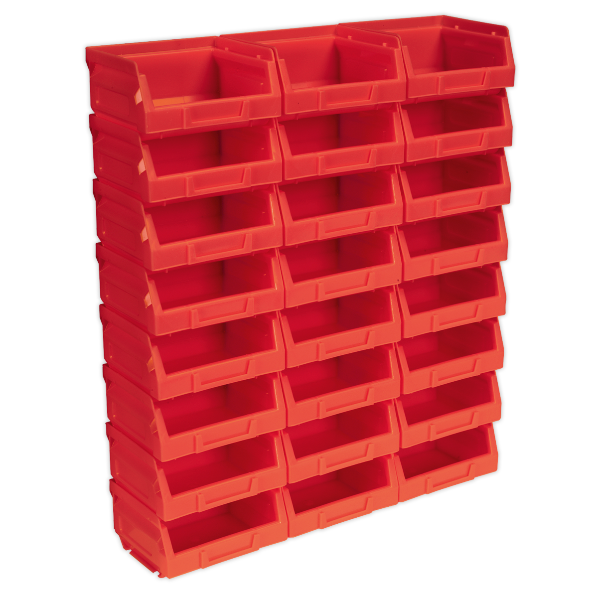 Sealey TPS124R Plastic Storage Bin 105 x 85 x 55mm - Red - Pack of 24