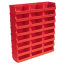 Sealey TPS124R Plastic Storage Bin 105 x 85 x 55mm - Red - Pack of 24