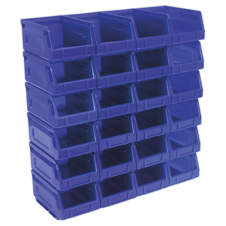 Sealey TPS224B Plastic Storage Bin 105 x 165 x 85mm - Blue - Pack of 24