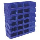 Sealey TPS224B Plastic Storage Bin 105 x 165 x 85mm - Blue - Pack of 24