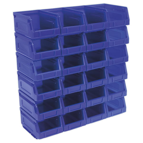 Sealey TPS224B Plastic Storage Bin 105 x 165 x 85mm - Blue - Pack of 24