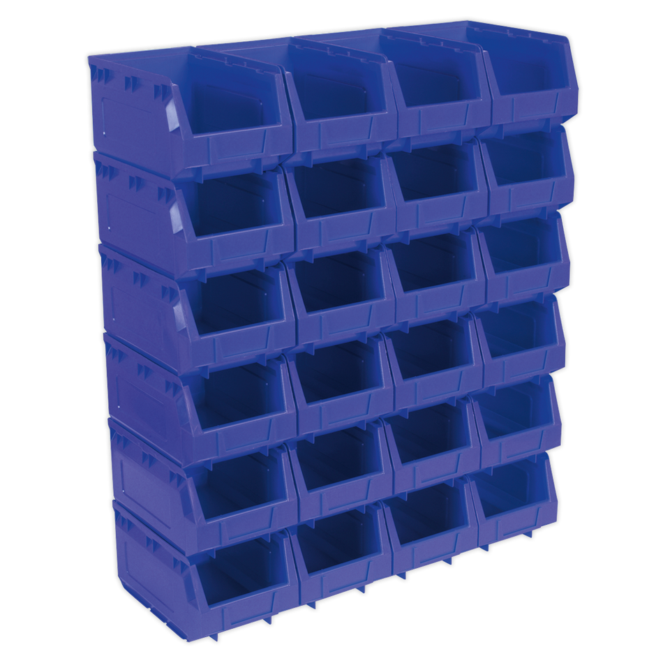 Sealey TPS324B Plastic Storage Bin 150 x 240 x 130mm - Blue - Pack of 24